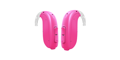 Oticon Opn Play hearing aids for children and teens in pink
