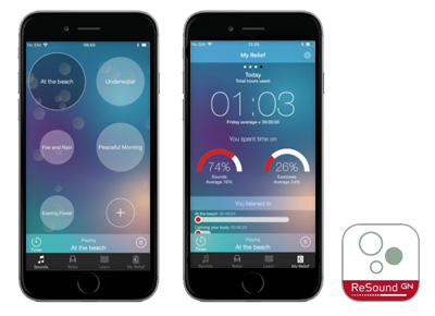 ReSound Relief tinnitus management smartphone app