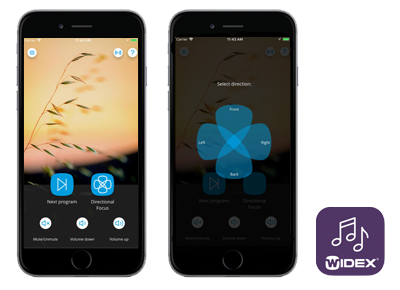 Widex Tonelink smartphone app for Evoke hearing aids