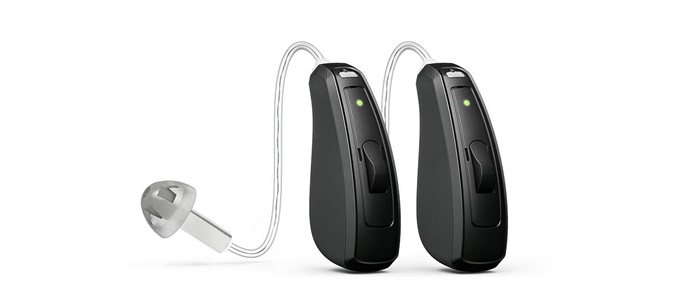 ReSound LiNX Quattro hearing aids in the rechargeable 61 form factor
