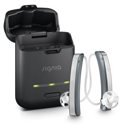Signia Styletto li-ion hearing aids with charger