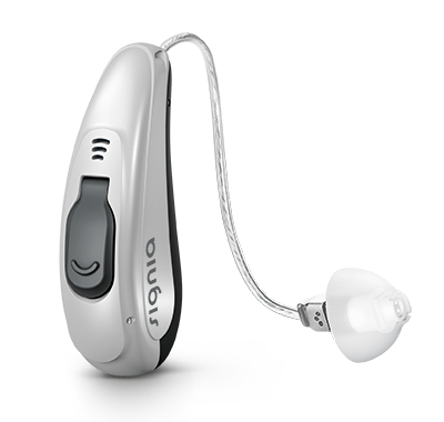 rechargeable RIC style of hearing aid with a closed dome