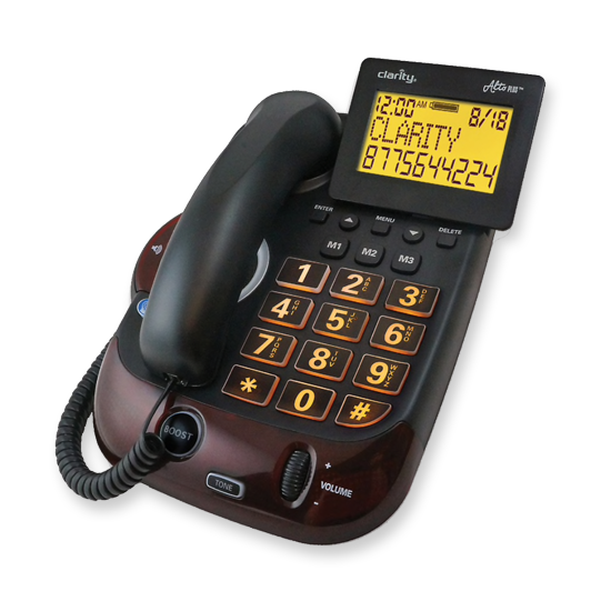Clarity AltoPlus amplified telephone for hard of hearing aid hearing aid users